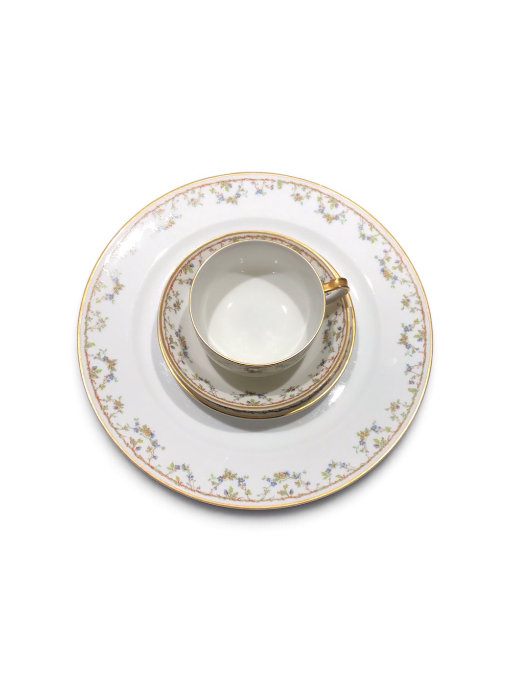 Vintage Haviland France Limoges 4 Piece Place Setting Floral Motif